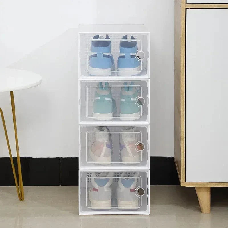 Organizador de sapatos transparente sapatos rack