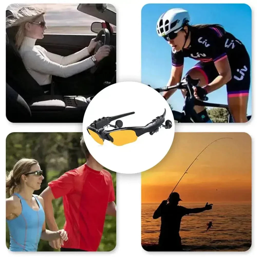 Óculos de áudio bluetooth inteligentes esportes ao ar livre ciclismo som surround