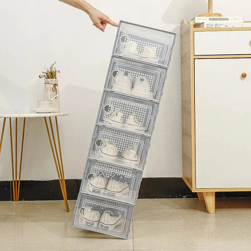 Organizador de sapatos transparente sapatos rack
