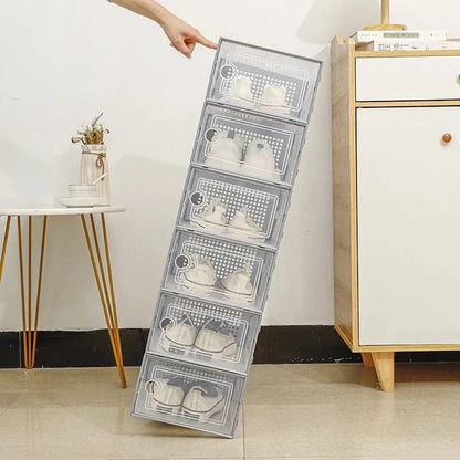 Organizador de sapatos transparente sapatos rack